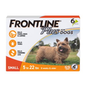 FRONTLINE Plus For Dogs Flea & Tick Small Breed Dog Spot Treatment, 5 - 22 lbs - 6 Count