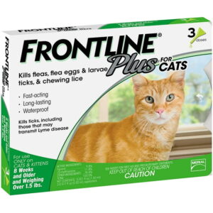 FRONTLINE Plus For Cat & Kitten Flea & Tick Spot Treatment - 3 Counts
