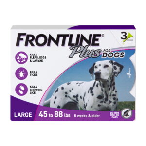 FRONTLINE Plus For Dogs Flea & Tick Large Breed Dog Spot Treatment, 45 - 88 lbs - 3 Count