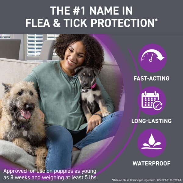 FRONTLINE Plus For Dogs Flea & Tick Small Breed Dog Spot Treatment, 5 - 22 lbs - 3 Count - Image 2